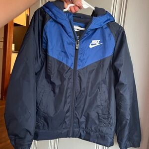 Nike Kids Navy and Royal Blue Fleece Lined Jacket 4T